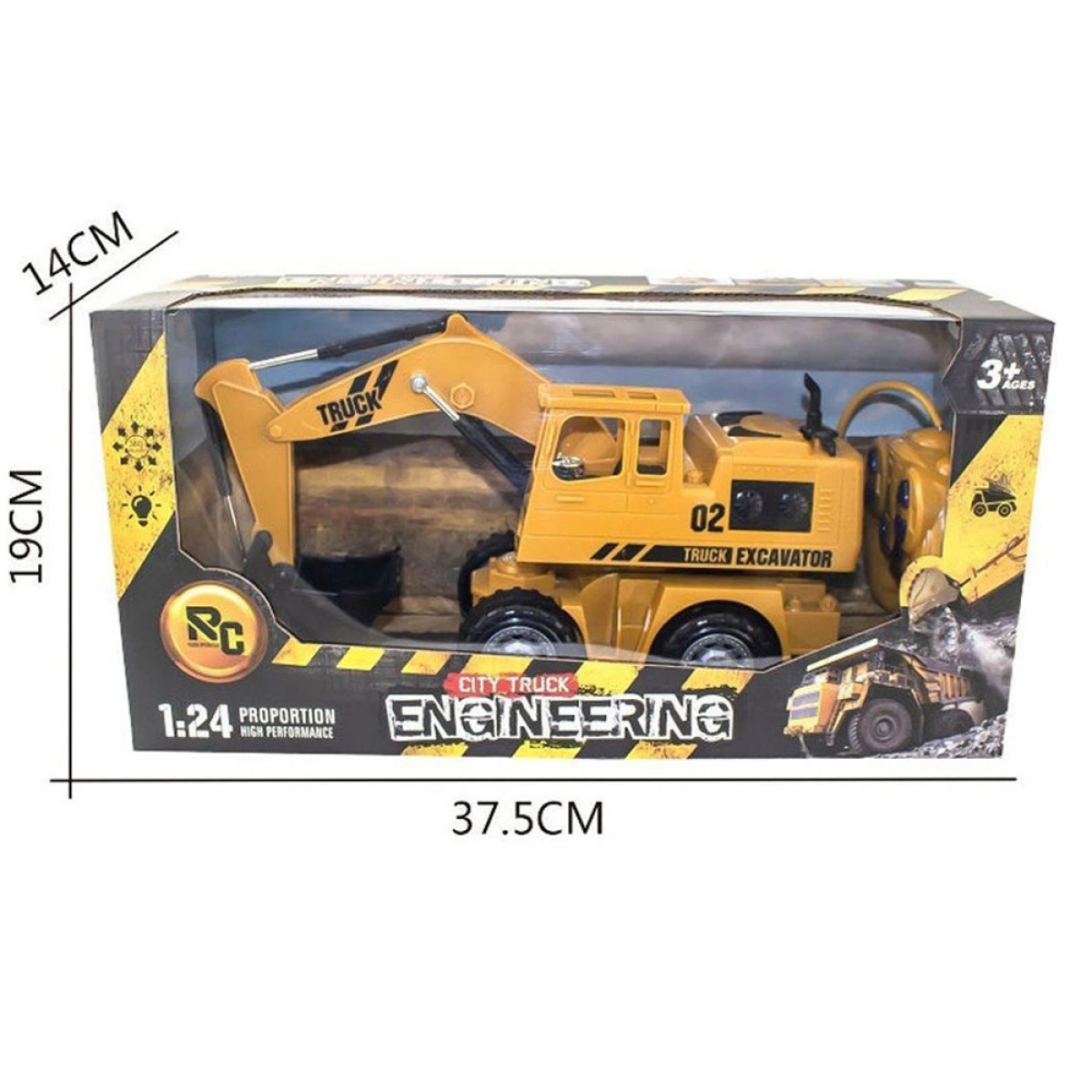 Luna - Τηλεκατευθυνόμενος Εκσκαφέας 1:24 27MHZ Με Φως 623165