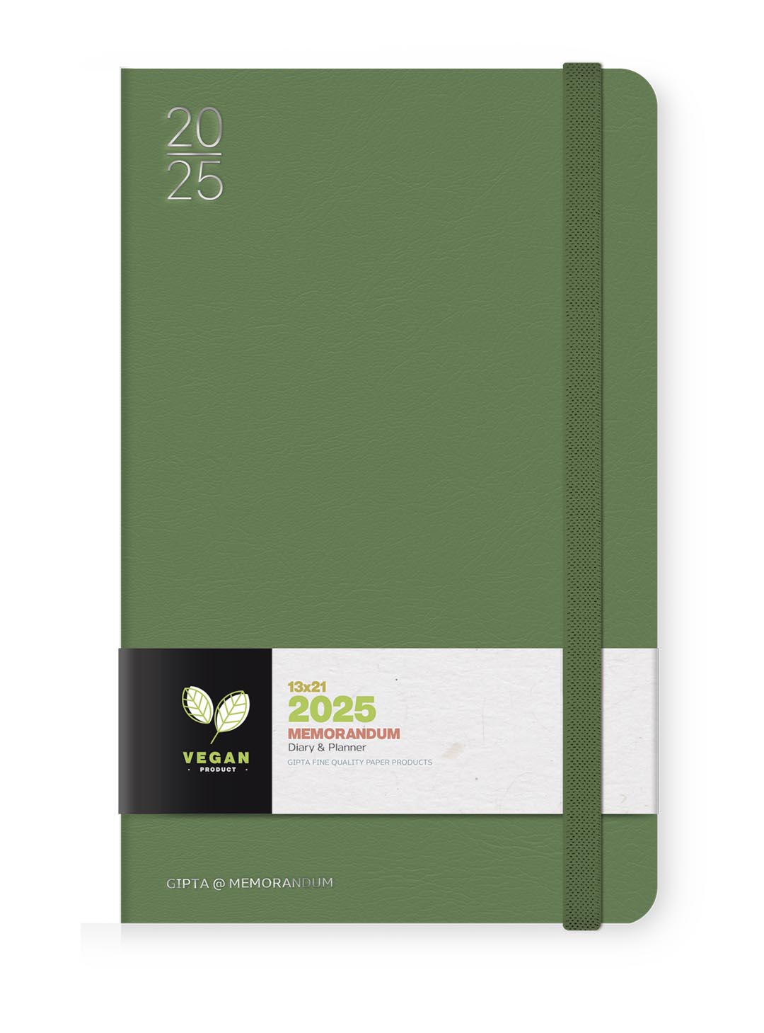 Unipap - Ημερήσιο Ημερολόγιο Memorandum 2025, 9x14 Green 625-1309-83D