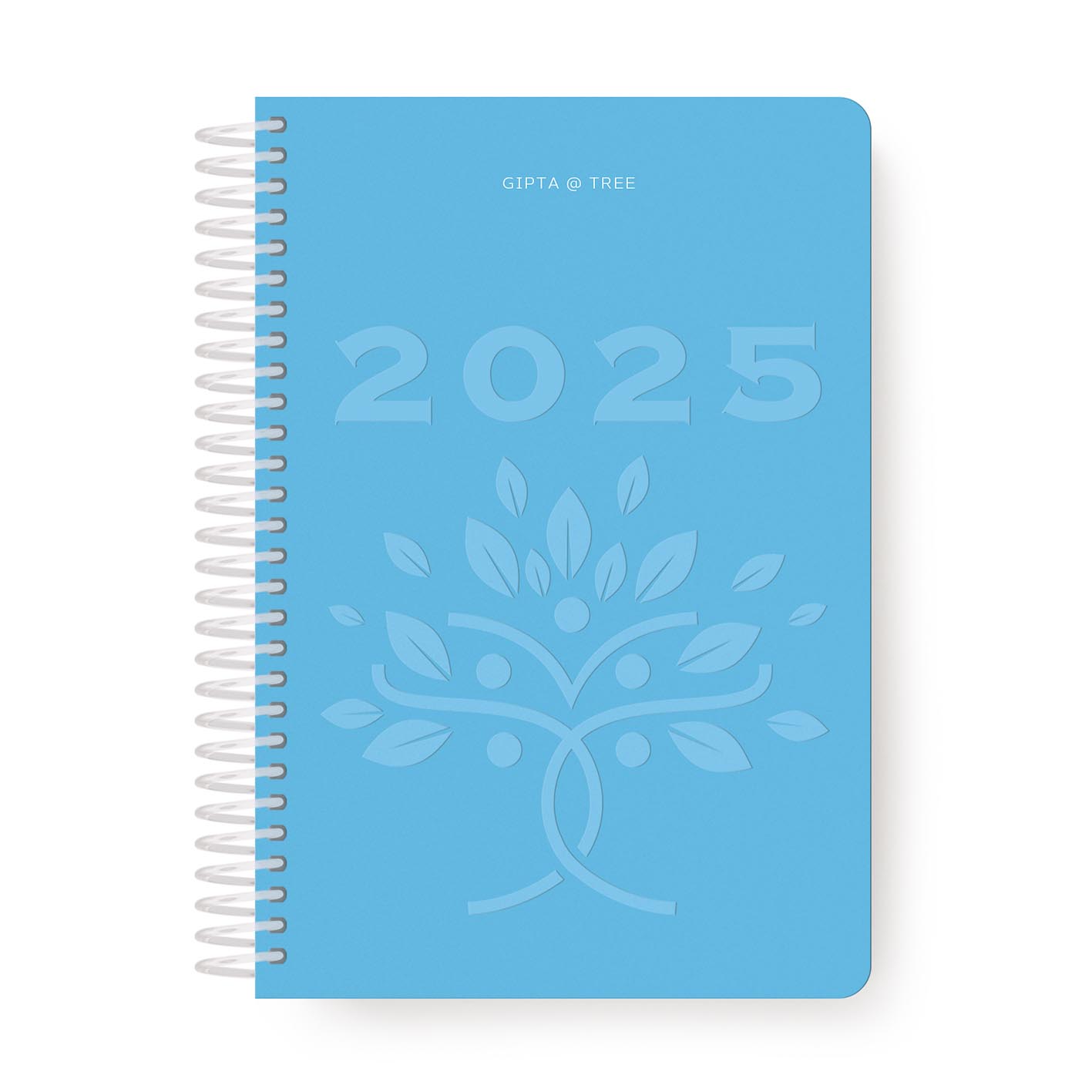 Unipap - Ημερήσιο Ημερολόγιο Σπιράλ Tree 2025, 12x17 Turquoise 625-1712-50