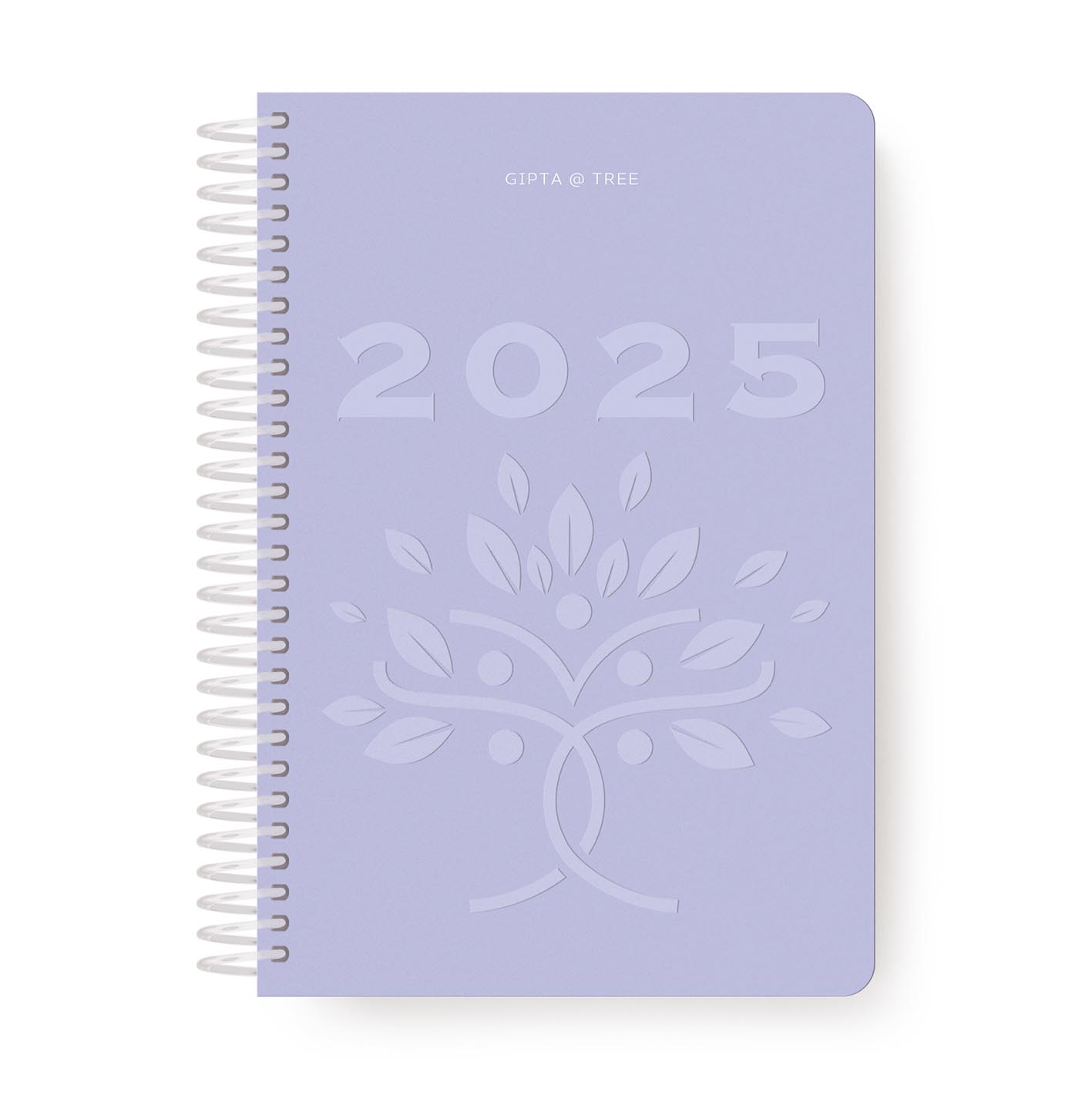 Unipap - Ημερήσιο Ημερολόγιο Σπιράλ Tree 2025, 13x21 Lilac 625-1713-75