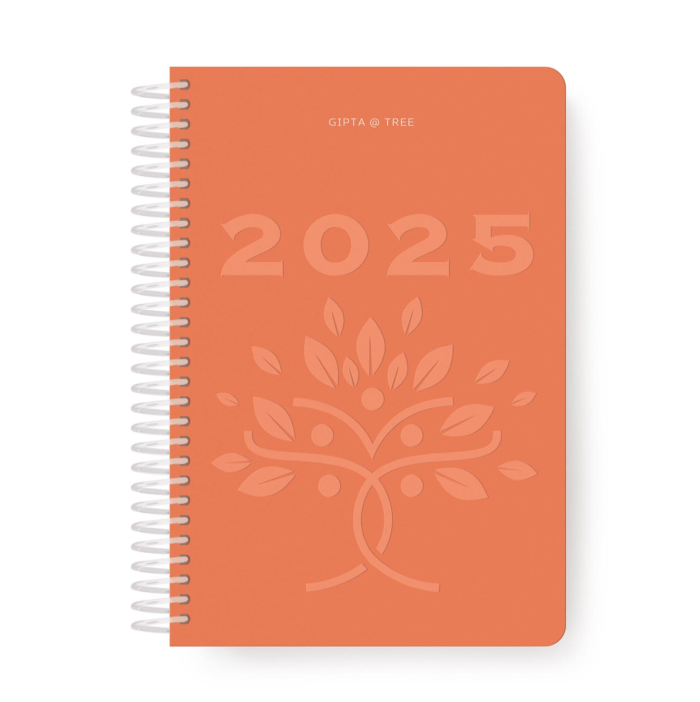 Unipap - Ημερήσιο Ημερολόγιο Σπιράλ Tree 2025, 13x21 Orange 625-1713-84