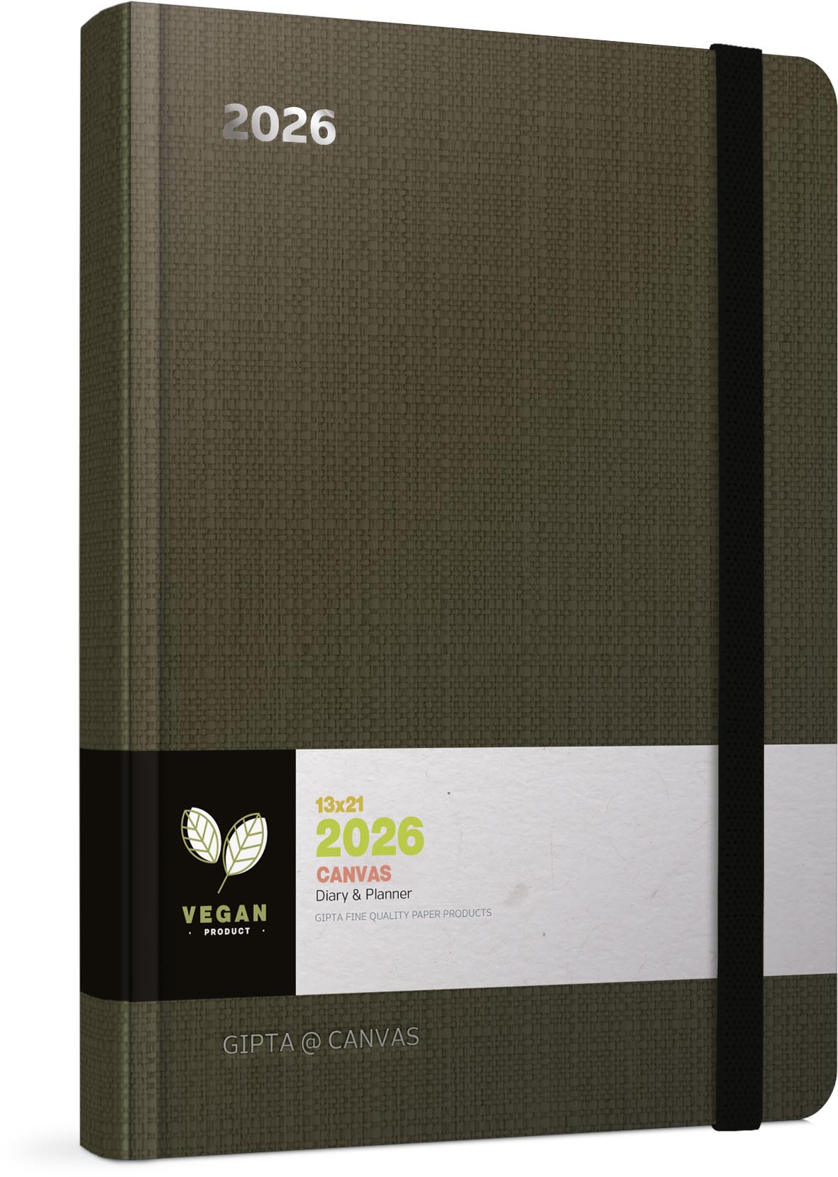 Unipap - Εβδομαδιαίο Ημερολόγιο Canvas 2026, 9x16 Dark Green 626-1209-97