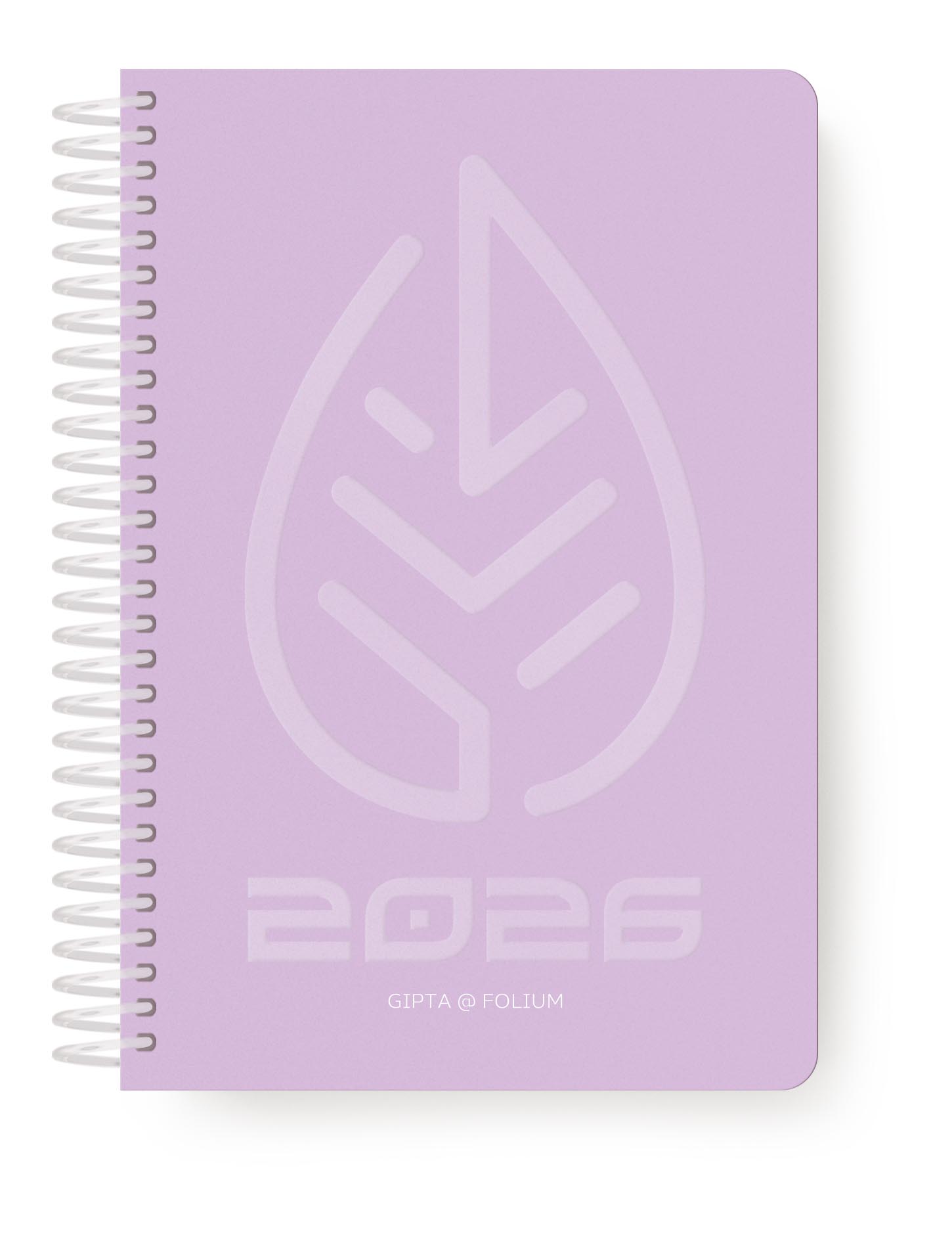 Unipap - Ημερήσιο Ημερολόγιο Σπιράλ Folium 2026, 12x17 Lilac 626-1712-75