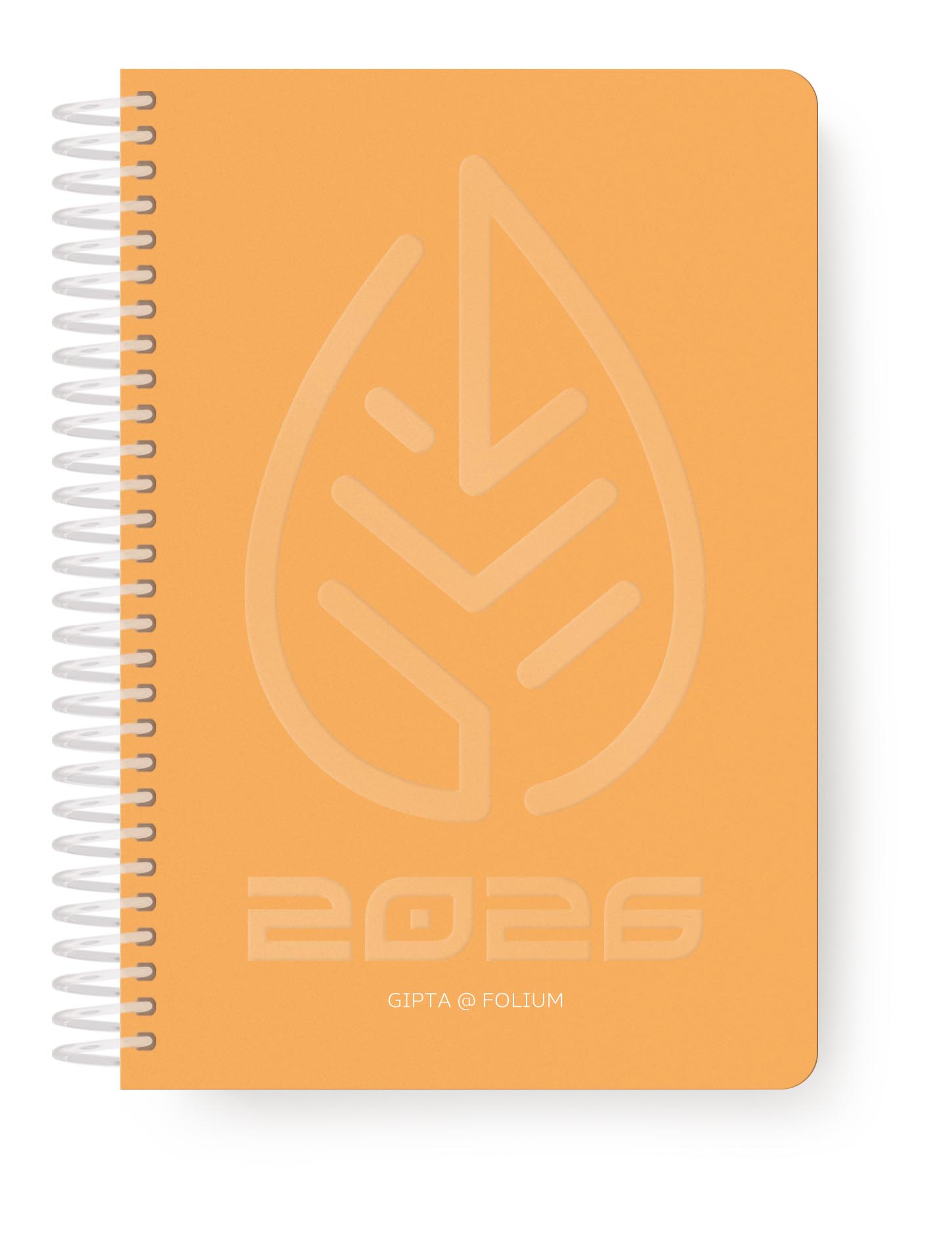 Unipap - Ημερήσιο Ημερολόγιο Σπιράλ Folium 2026, 12x17 Orange 626-1712-84