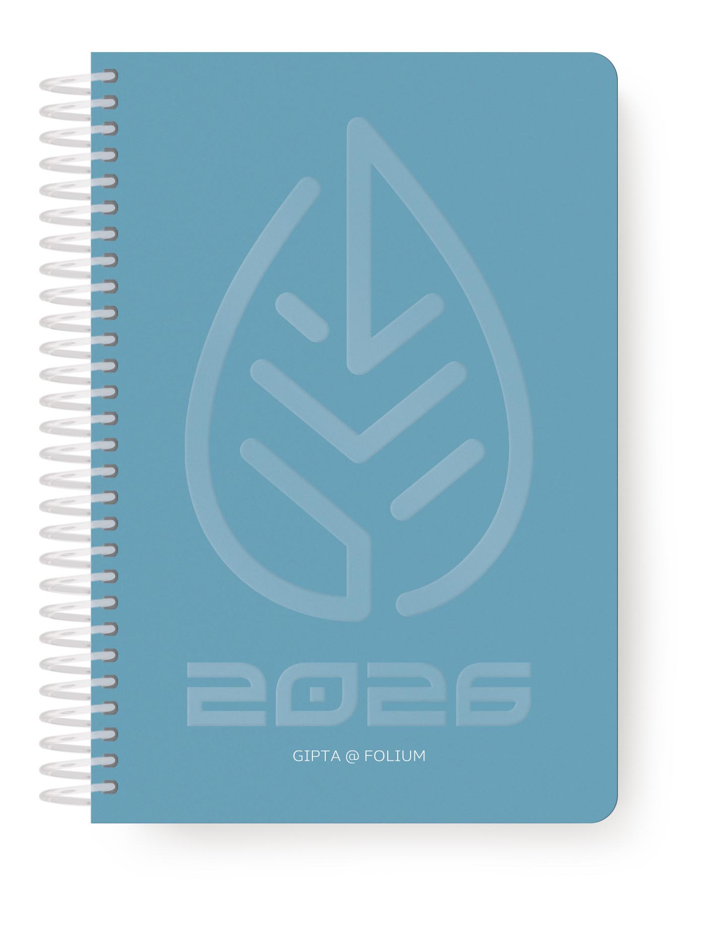 Unipap - Ημερήσιο Ημερολόγιο Σπιράλ Folium 2026, 12x17 Light Blue 626-1712-86