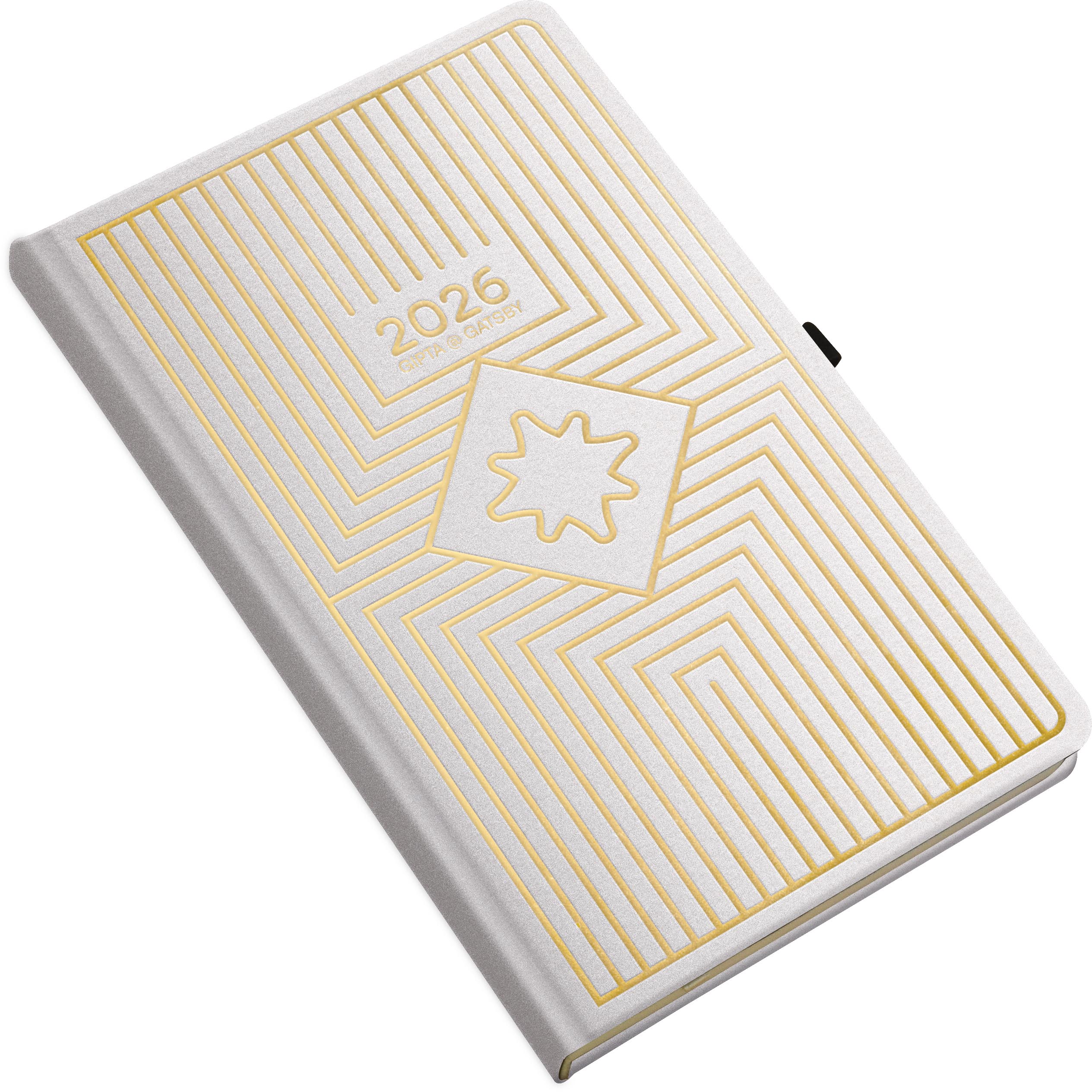 Unipap - Ημερήσιο Ημερολόγιο Gatsby 2026, 13x21 White 626-4413-94