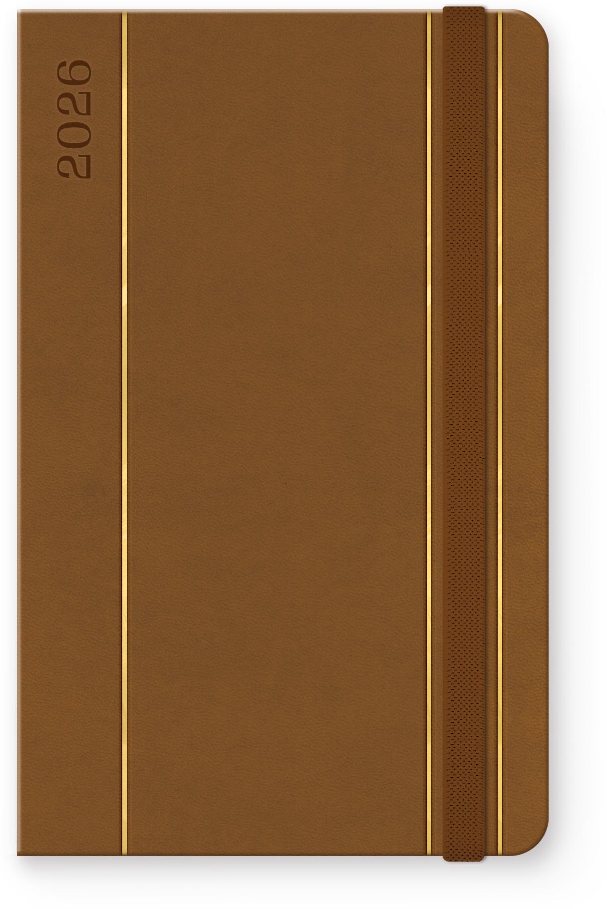 Unipap - Ημερήσιο Ημερολόγιο Nardo 2026, 13x21 Brown 626-4713-88