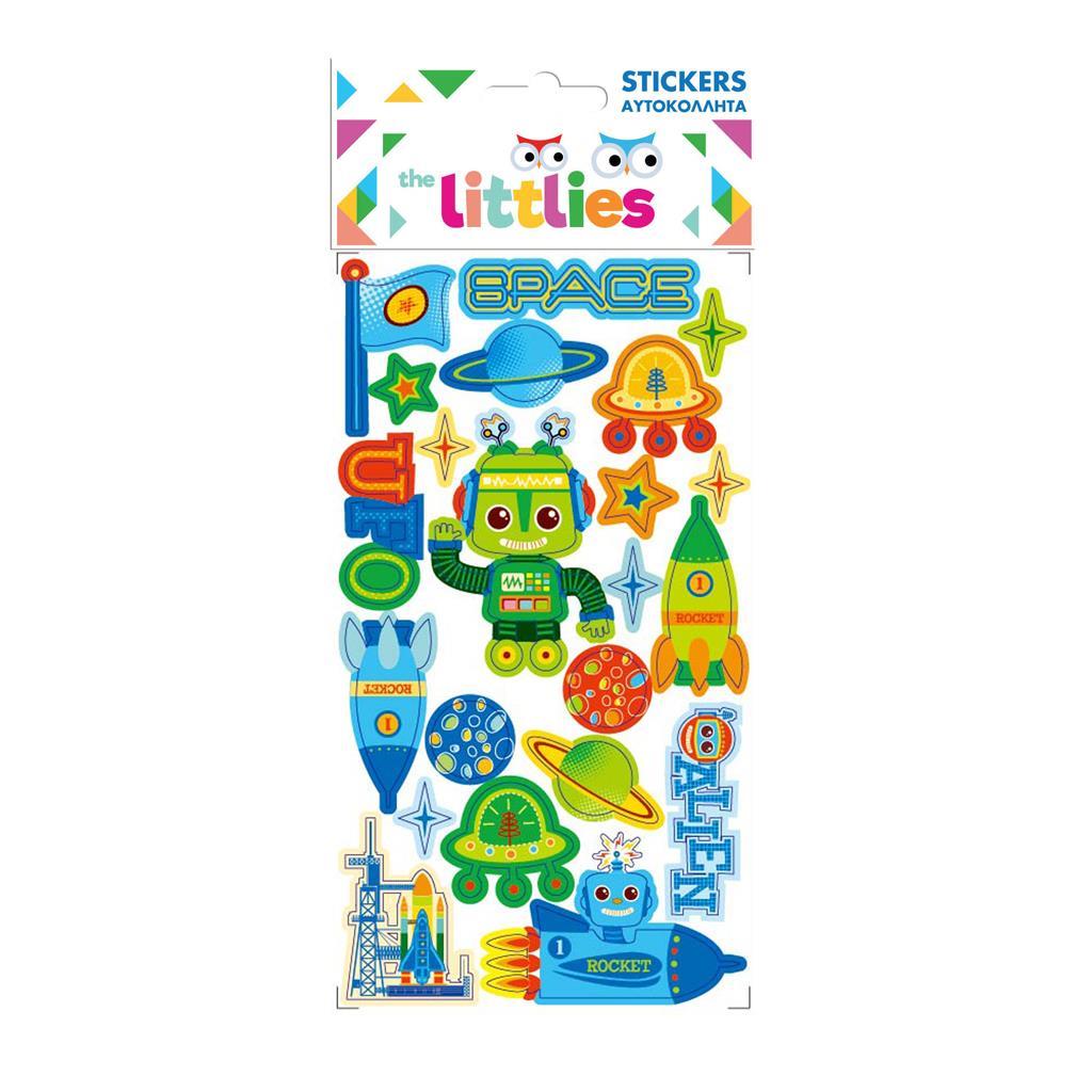 The Littlies - Αυτοκόλλητα Puffy, Space 646977 The Littlies - Αυτοκόλλητα Puffy, Space 646977