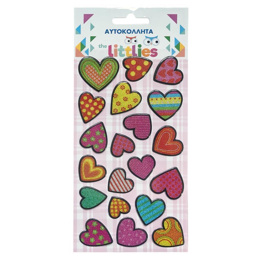 The Littlies - Αυτοκόλλητα Puffy, Καρδιές 646989