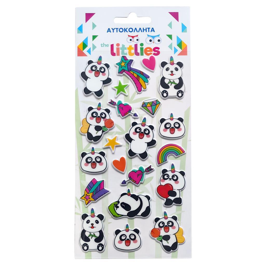 The Littlies - Αυτοκόλλητα Puffy, Panda 646993 The Littlies - Αυτοκόλλητα Puffy, Panda 646993