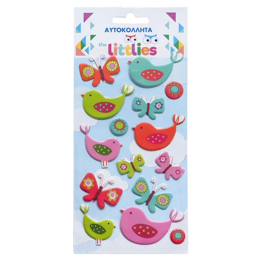 The Littlies – Αυτοκόλλητα Puffy, Πουλάκια 646994