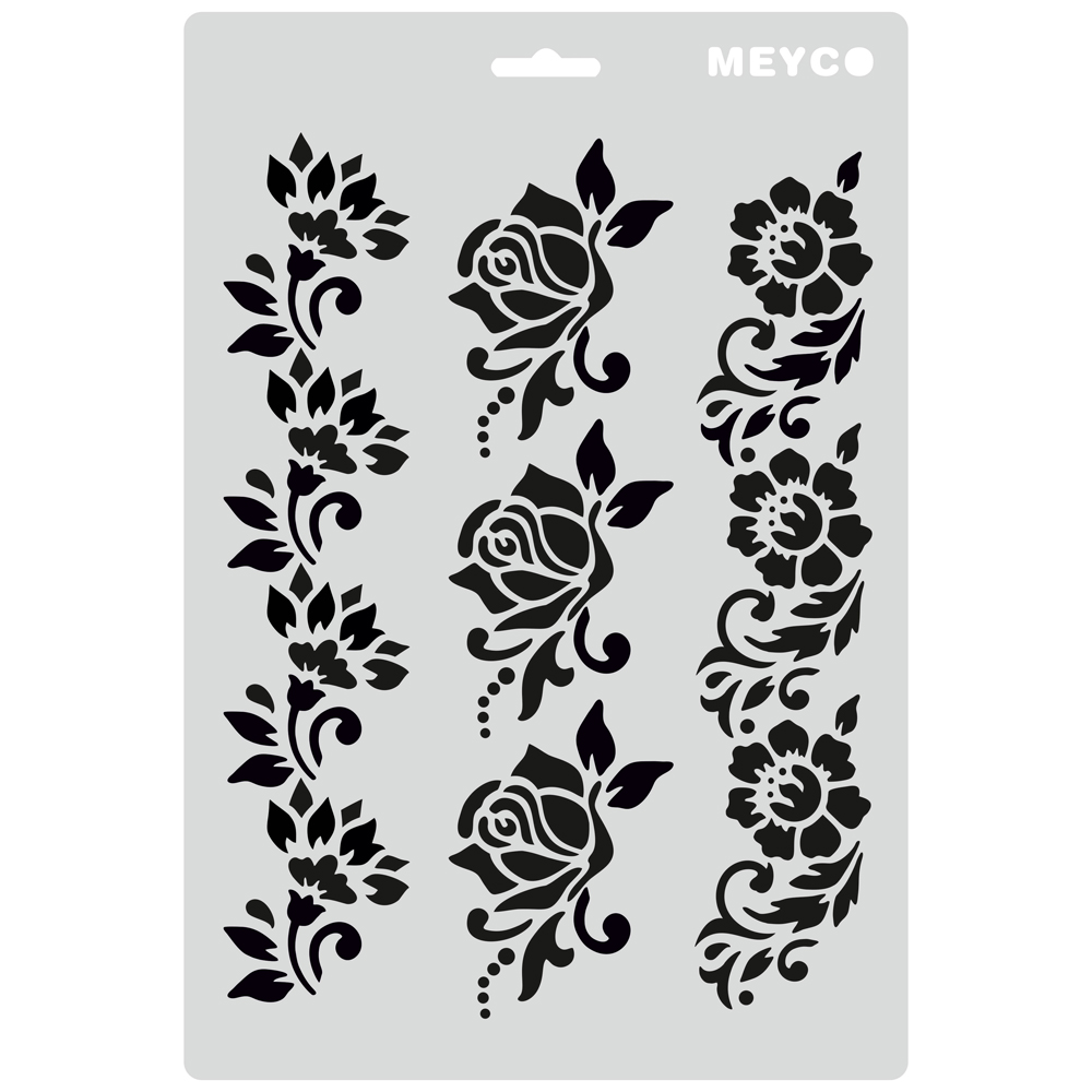 Meyco - Στενσιλ 21x31cm, Floral Borders 66042