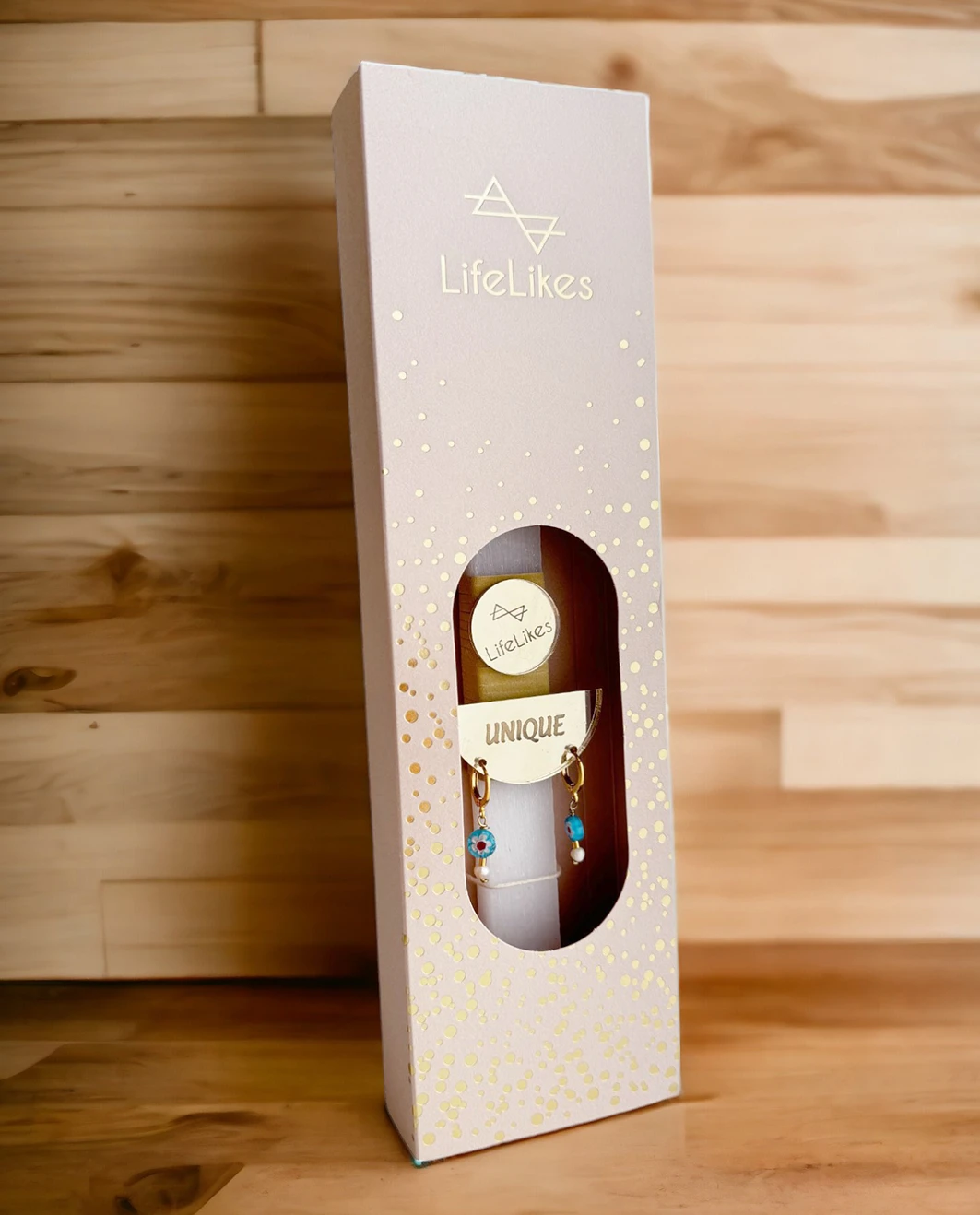 Life Likes - Λαμπάδα Unique Με Σκουλαρίκια, Χρυσά 6714