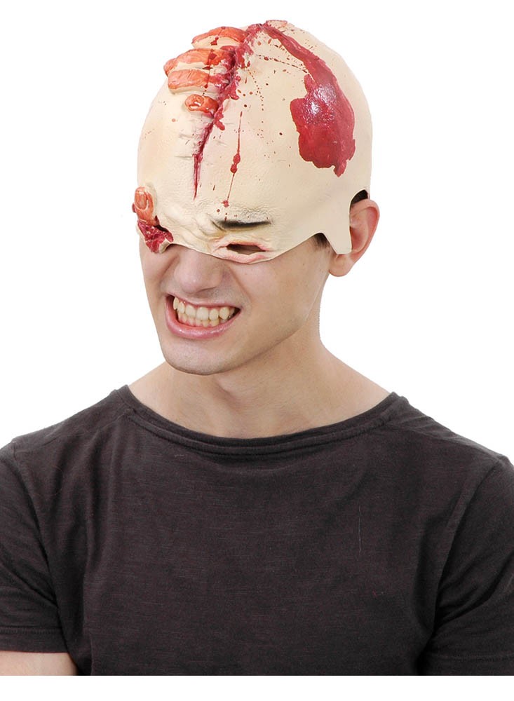 Clown Republic - Λάτεξ Μάσκα 2/4 Με Αίμα Και Πληγές 72405