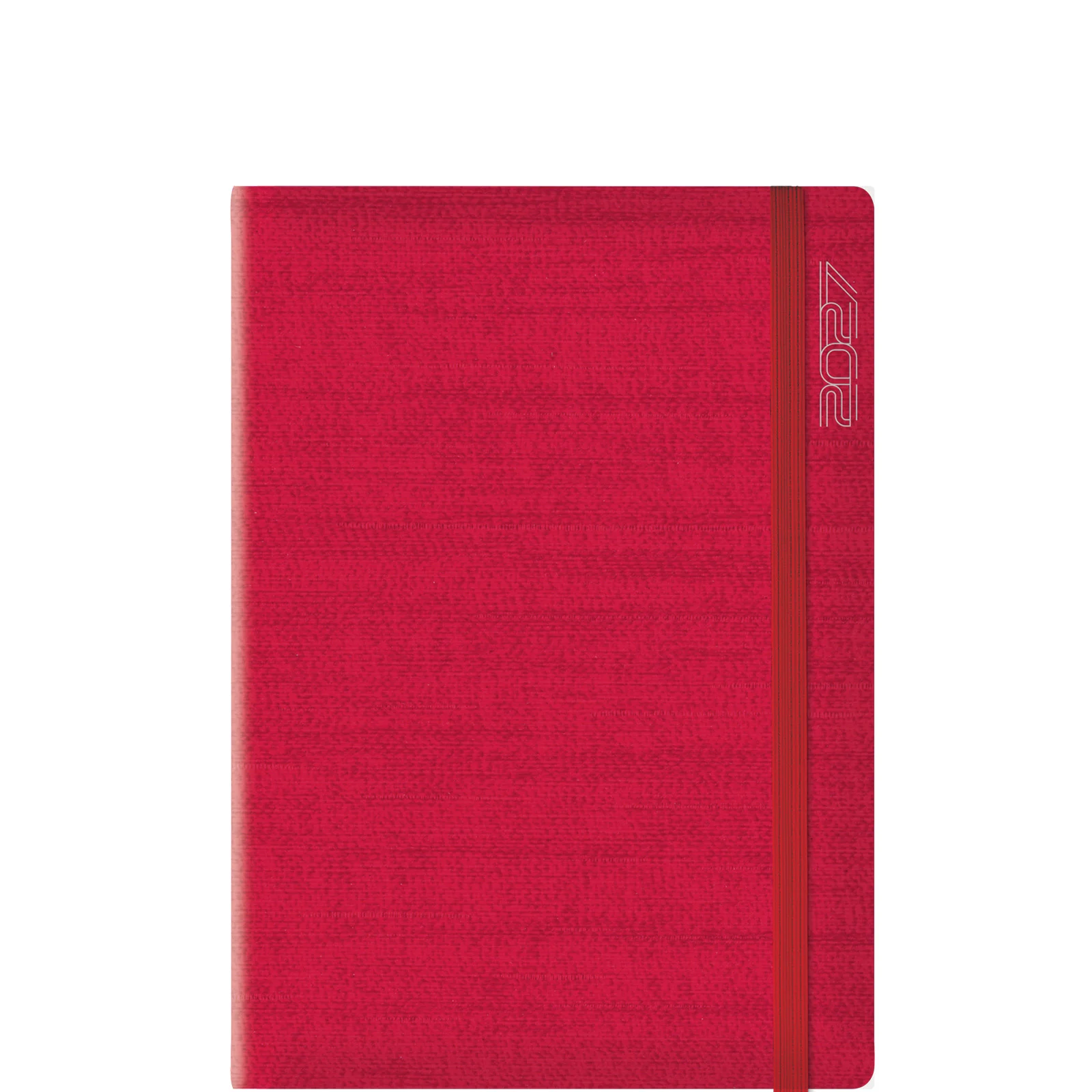 Θεοφύλακτος - Ημερήσιο Ημερολόγιο Kashmir Flat Elastic L 2027, Κόκκινο 17.2x24 6962C.D59