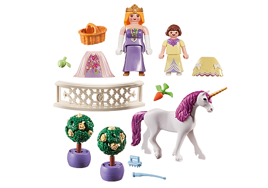 Playmobil Princess - Maxi Βαλιτσάκι, Πριγκίπισσες Με Μονόκερο 70107