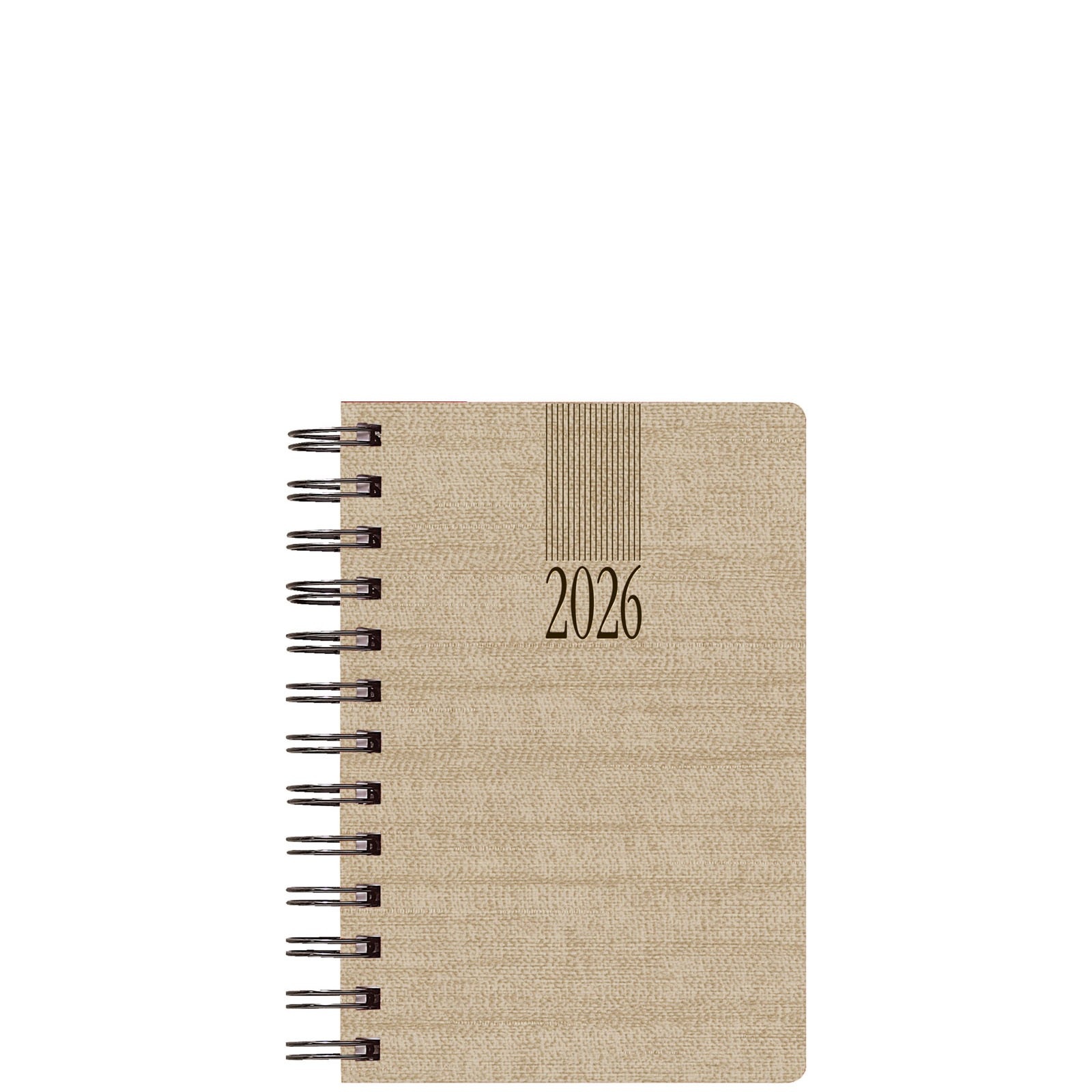 Θεοφύλακτος - Ημερήσιο Ημερολόγιο Σπιράλ Kashmir 2026, Beige 14x20.5 707C1.988