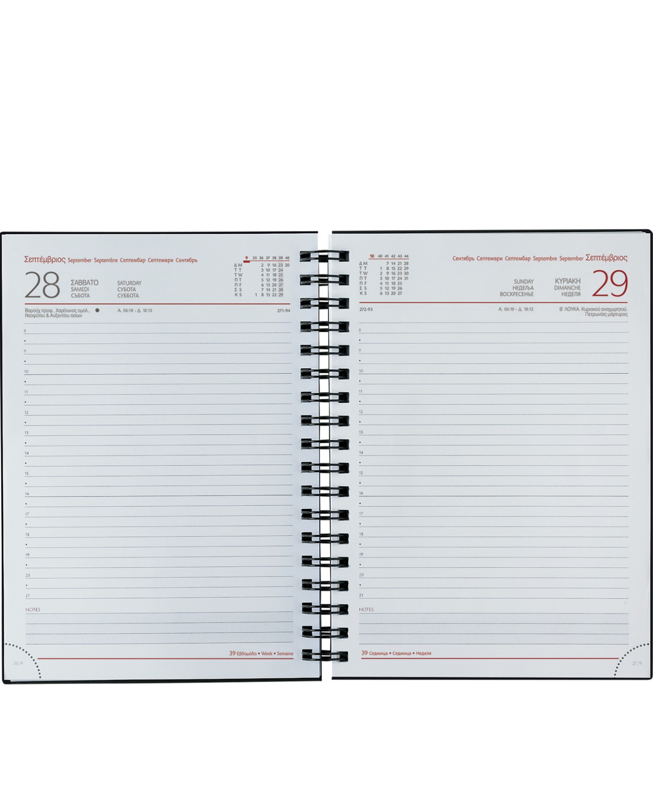 Θεοφύλακτος - Ημερήσιο Ημερολόγιο Σπιράλ Kashmir 2026, Charcoal 17x24 708C1.D57