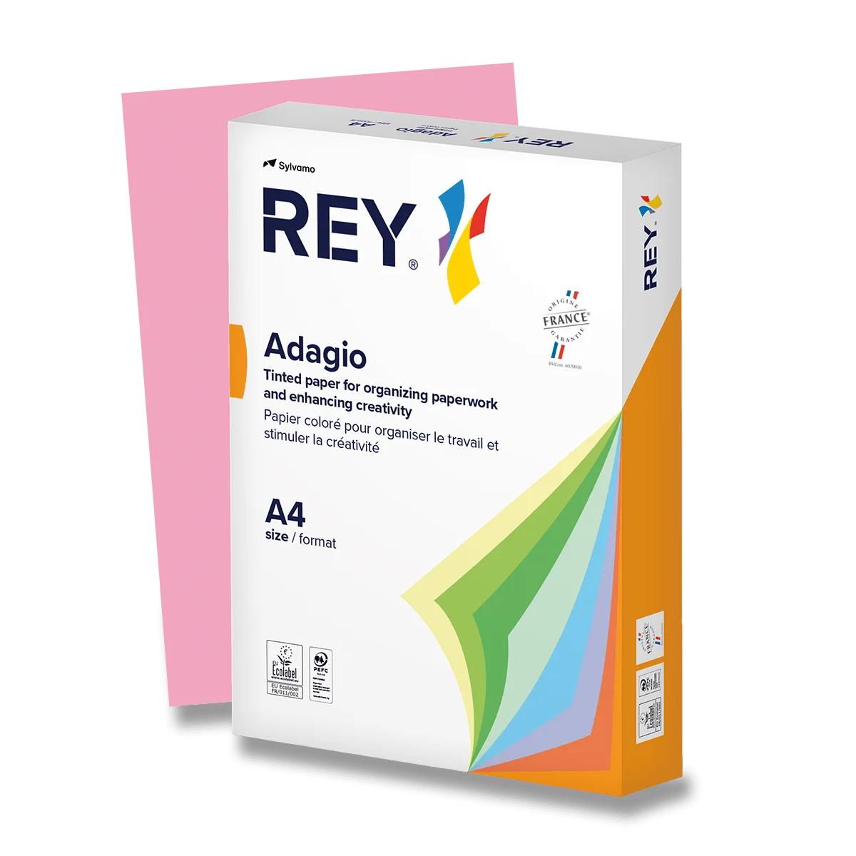 Rey - Χαρτί Εκτύπωσης Adagio Χρωματιστό, Candy A4 80gr 500 Φύλλα (1 Δεσμίδα) 71063