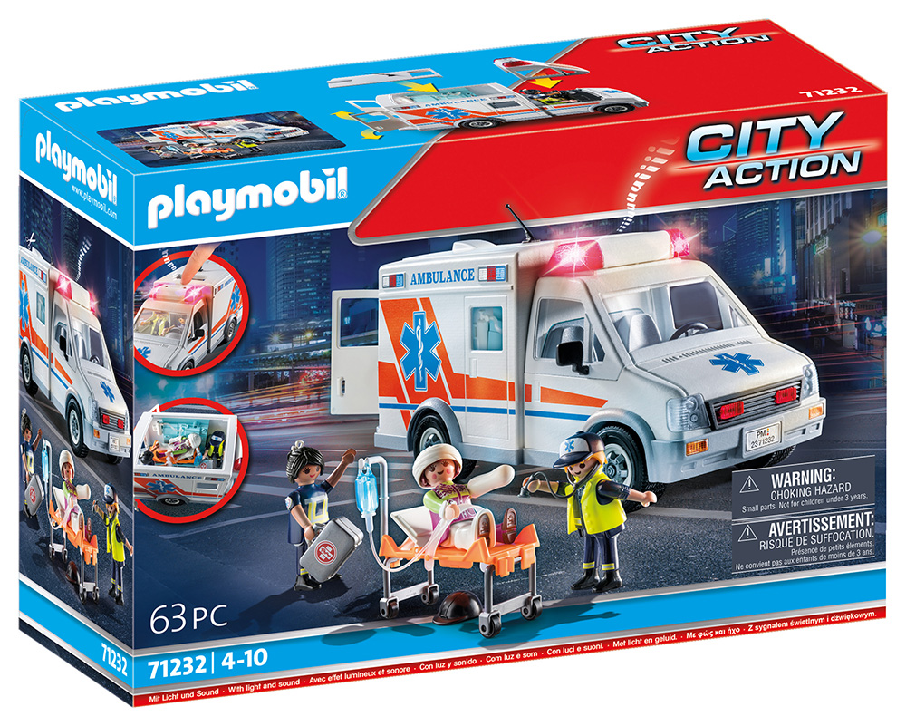 Playmobil City Action - Ασθενοφόρο Με Διασώστες 71232 Playmobil City Action - Ασθενοφόρο Με Διασώστες 71232
