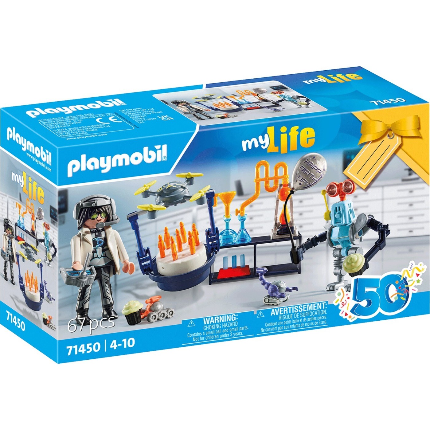 Playmobil City Life - My Life - Gift Set Πάρτυ Στο Eργαστήριο Του Tρελοεπιστήμονα 71450