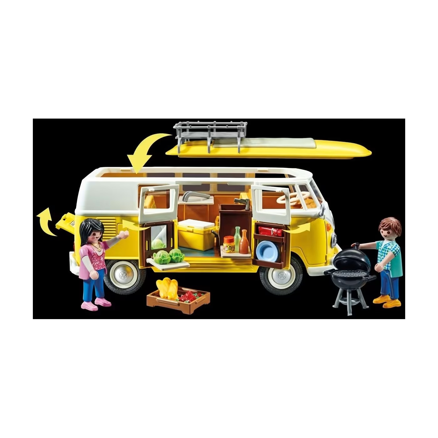 Playmobil Volkswagen - T1 Camping Bus, Κίτρινο 71520