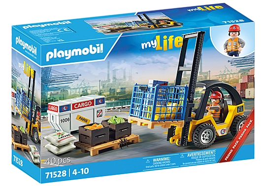 Playmobil City Life - My Life, Περονοφόρο Ανυψωτικό Όχημα Με Φορτία 71528