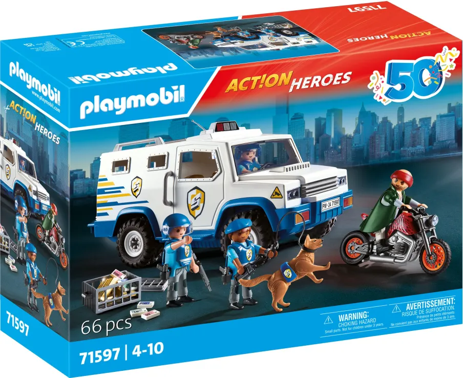 Playmobil Action Heroes -  Όχημα Χρηματαποστολής 71597