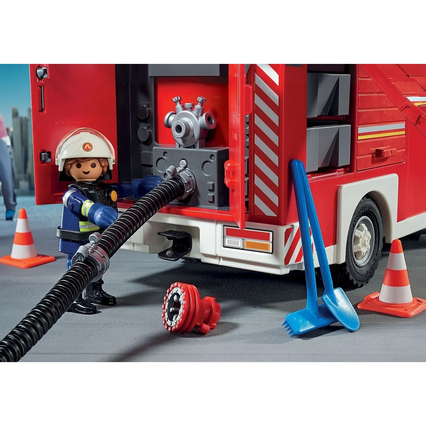 Playmobil Action Heroes - Αρχηγείο Και Όχημα Πυροσβεστικής 71603