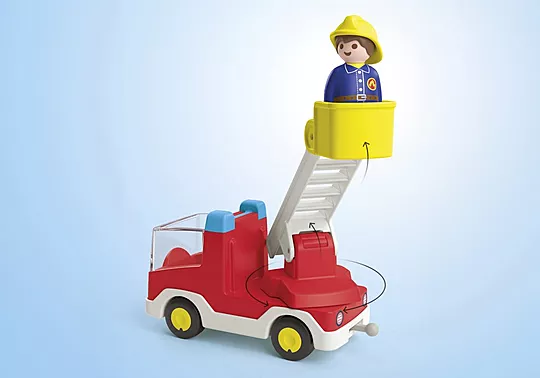 Playmobil Junior - Πυροσβέστης Με Κλιμακοφόρο Όχημα 71683