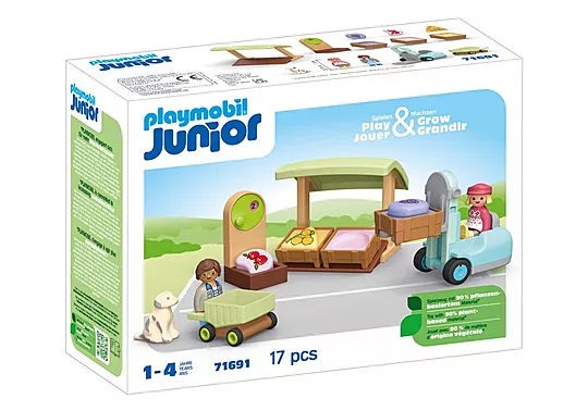 Playmobil Junior - Πάγκος Βιολογικών Προϊόντων Και Κλαρκ 71691