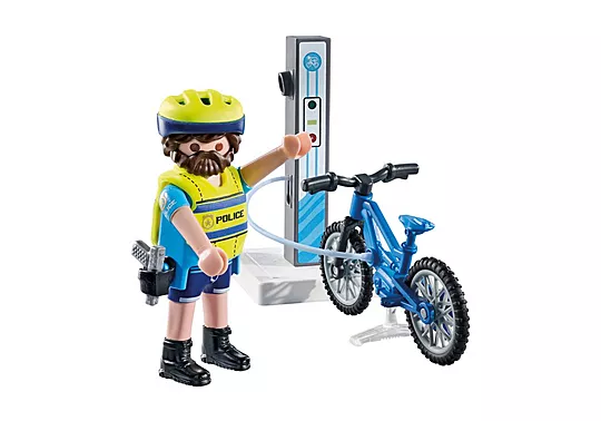 Playmobil Action Heroes - Αστυνόμος Με Ηλεκτρικό Ποδήλατο 71732