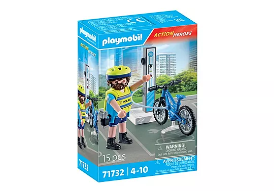 Playmobil Action Heroes - Αστυνόμος Με Ηλεκτρικό Ποδήλατο 71732