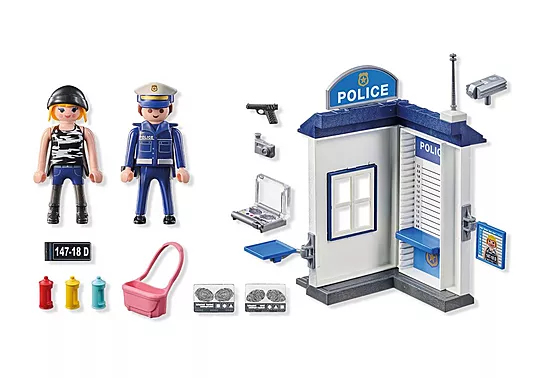 Playmobil Action Heroes - Starter Pack, Δωμάτιο Εξακρίβωσης Στοιχείων Συλληφθέντων 71733