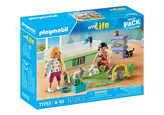 Playmobil My Life - Starter Pack, Παίζοντας Με Τα Κουνελάκια 71753