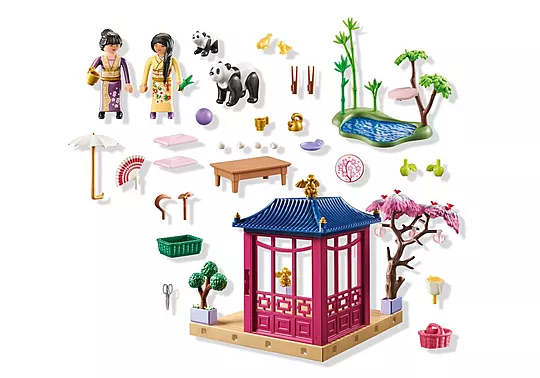 Playmobil My Life - Ασιατικός Κήπος Με Κιόσκι Και Πάντα 71762