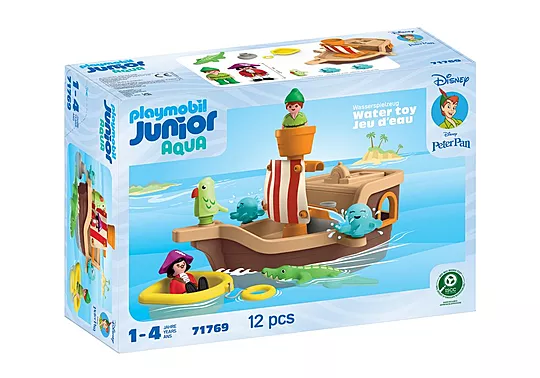 Playmobil Junior Aqua, Disney, Ο Πίτερ Παν Και Το Πειρατικό Πλοίο Του Κάπτεν Χουκ 71769