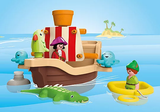 Playmobil Junior Aqua, Disney, Ο Πίτερ Παν Και Το Πειρατικό Πλοίο Του Κάπτεν Χουκ 71769