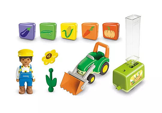 Playmobil Junior - Τρακτέρ Με Λαχανικά 71773