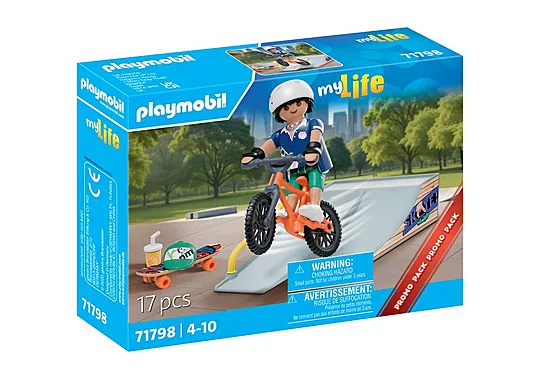 Playmobil City Life - My Life, Αγόρι Με Skateboard Και Ποδήλατο 71798