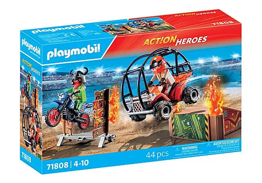 Playmobil Action Heroes - Ακροβατικά Με Γουρούνα Και Μηχανή 71808