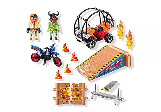 Playmobil Action Heroes - Ακροβατικά Με Γουρούνα Και Μηχανή 71808