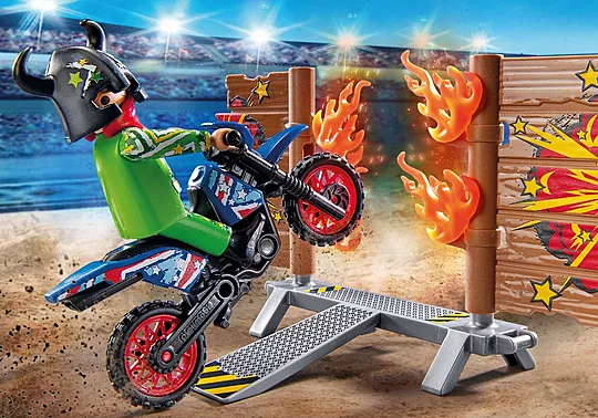 Playmobil Action Heroes - Ακροβατικά Με Γουρούνα Και Μηχανή 71808