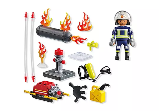 Playmobil Action Heroes - Πυροσβέστης Με Αντλία Νερού 71826