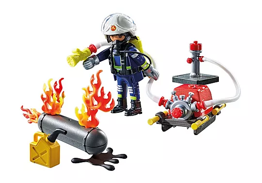 Playmobil Action Heroes - Πυροσβέστης Με Αντλία Νερού 71826