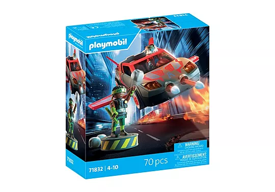 Playmobil Heroes - Σούπερ Ήρωες Με Σούπερ Όχημα 71832