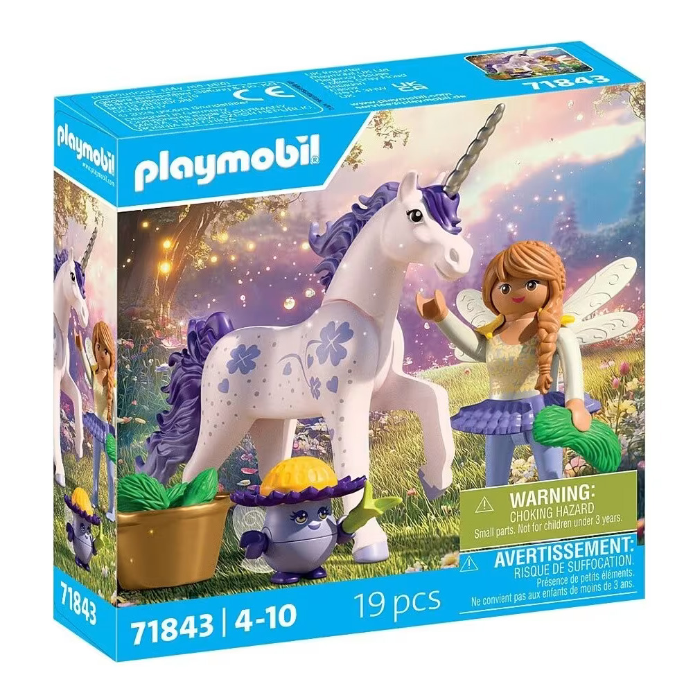 Playmobil Princess Magic - Μονόκερος με Μωβ Χαίτη και Νεράιδα 71843