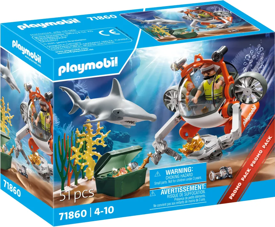 Playmobil City Action - Υποβρύχιο Κυνήγι Θησαυρού 71860