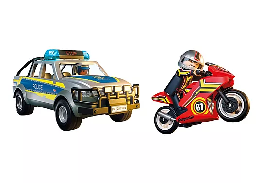 Playmobil City Action - Αστυνομικό Όχημα Pickup Και Μοτοσυκλέτα 71875