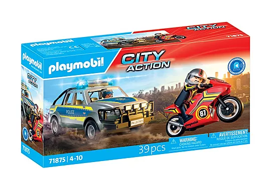 Playmobil City Action - Αστυνομικό Όχημα Pickup Και Μοτοσυκλέτα 71875